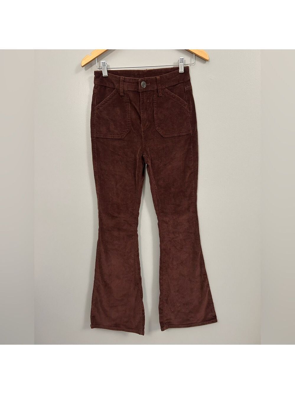 Brown Flared Women Corduroy Jeans